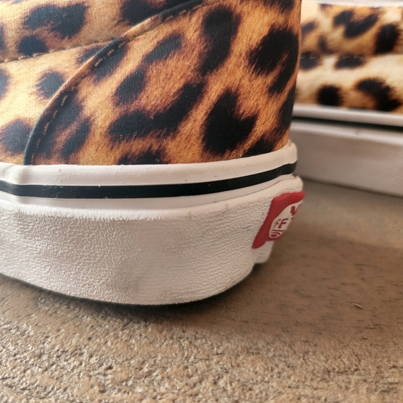 Vans Asher Deluxe Ultra Cush Slip-On Sneaker unisex men 8 women 9.5 cheetah tan - Picture 7 of 11